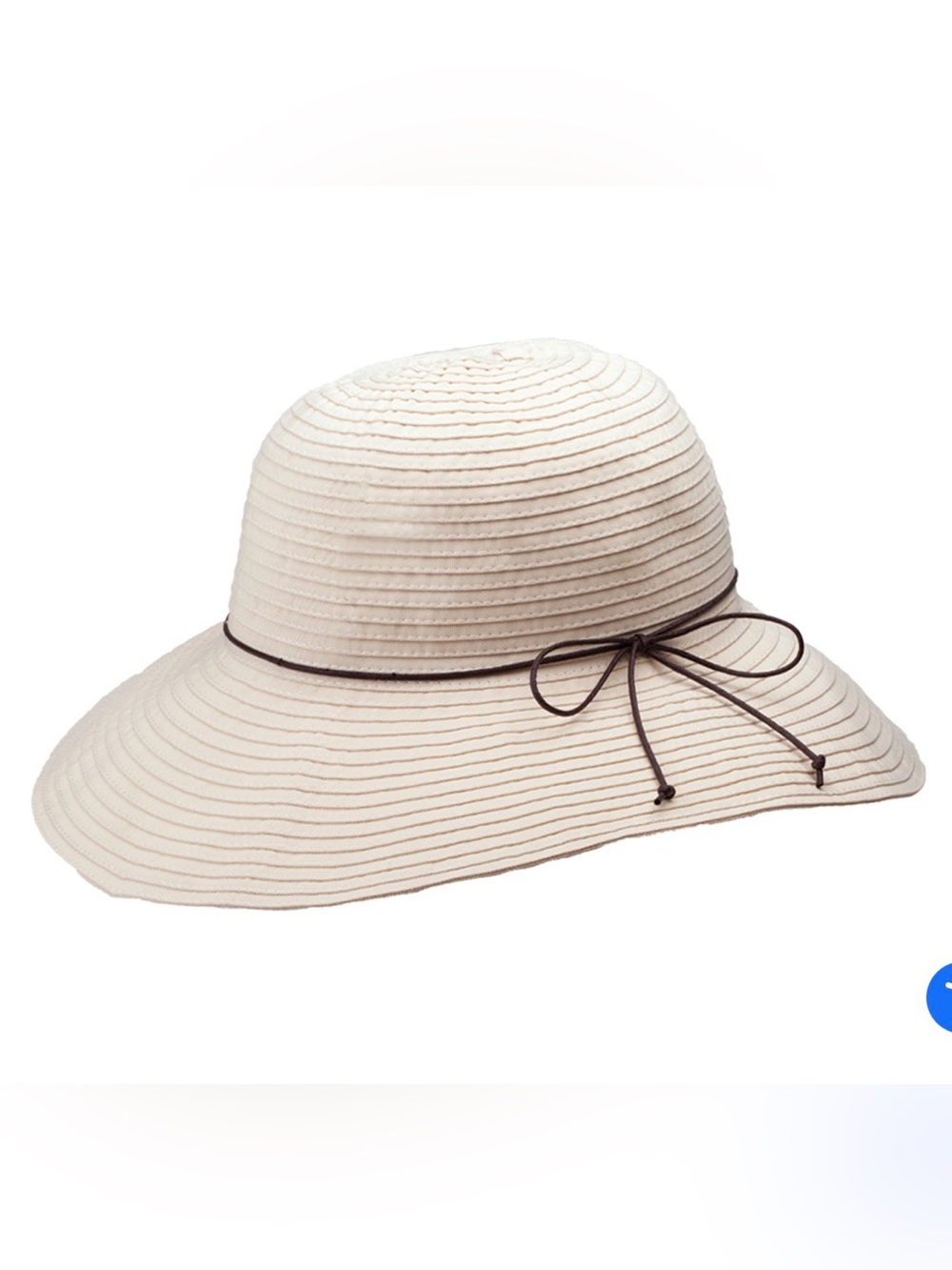 Peter Grimm Hillary Packable Women’s Wide Brim Sun Hat in Ivory NWOT
